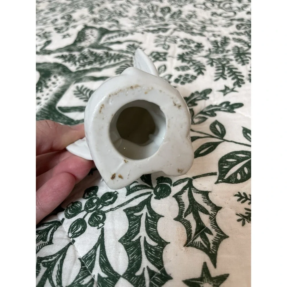 VINTAGE CERAMIC‎ PORCELAIN ELEPHANT RING EARRING HOLDER 1980s. Cute!